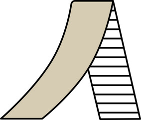 Slide Icon In Gray And White Color.