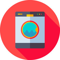 Vector illustration of Washing Machine icon.