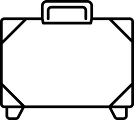 Fototapeta premium Flat style Briefcase icon in line art.