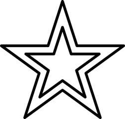 Black outline Star icon on white background.
