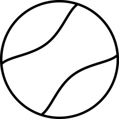 Flat style Ball icon in line art.