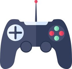 Blue Gamepad icon in flat style.