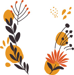 leaves nature flowers spring illustration