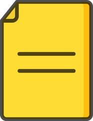 File or Paper icon in yellow and black color.
