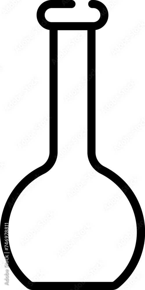 Wall mural Beaker Or Flask Icon In Black Outline.