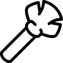 Makeup Brush Icon in Black Outline.