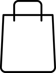 Shopping Or Carry Bag Icon In Line Art.