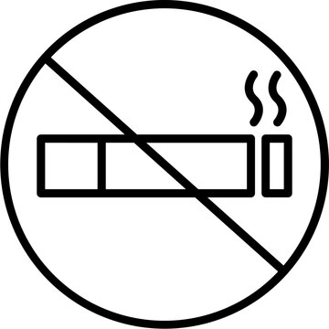 recommend clip art: No Smoking icon in thin line art.