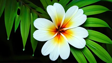 Poster frangipani plumeria flower © ehtasham
