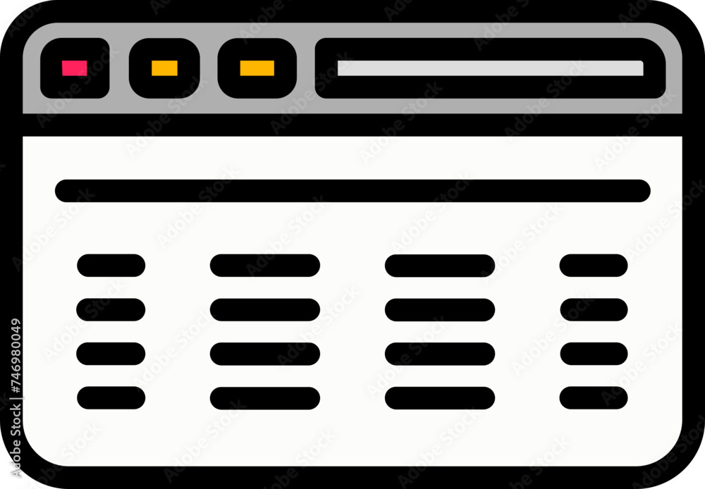 Poster flat style web page icon in gray and white color.