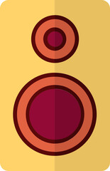 Flat Style Speaker icon in yellow color.