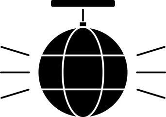 Disco Ball Icon in Glyph Style.