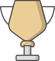 Trophy Cup icon in yellow and black color.