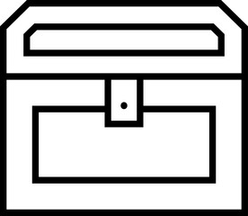 Chest box icon in black line art.