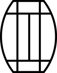 Line art illustration of Barrel icon.