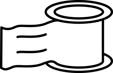 Bandage roll icon in black line art.