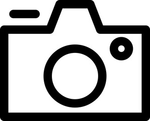 Line art illustration of Camera icon.
