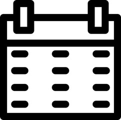 Obraz premium Line art Calendar icon in flat style.