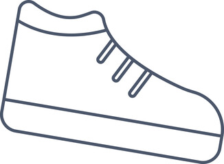 Illustration Of Shoes Icon In Line Art.