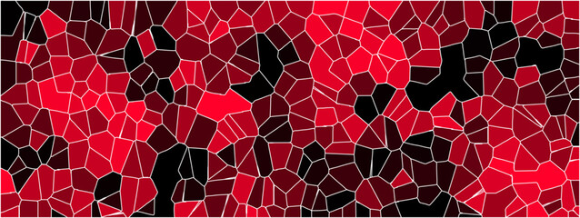  Abstract red and black geometric mosaic design with golden lines. Diamond shape polygonal texture. Broken quartz stained Glass Background with lines