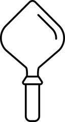 Line art Trowel icon in flat style.