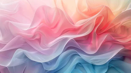 Foto auf Acrylglas Adorning this soft pop-art wallpaper are pastel gradients blended harmoniously © Lerson