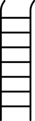 Fototapeta premium Isolated Ladder icon in black outline.