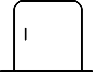Flat style Cabinet or Drawer icon in line art.