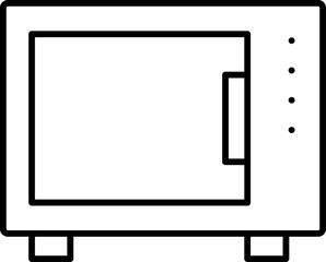 Microwave or Oven icon in black line art.