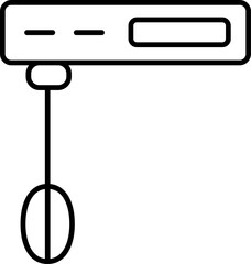 Hand mixer icon in black line art.