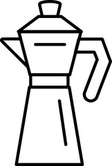 Black line art illustration of Mixer blender icon.