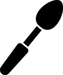 Isolated Spoon icon in b&w color.