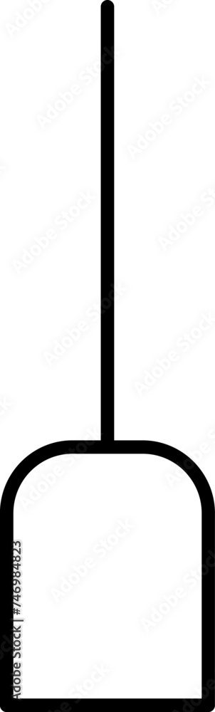 Canvas Prints Isolated Spatula icon in black line art.