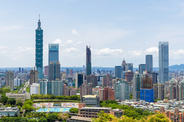 Naklejka premium Taipei city downtown