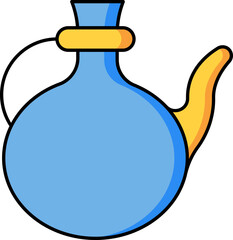 Jug or Pitcher icon in blue and yellow color.