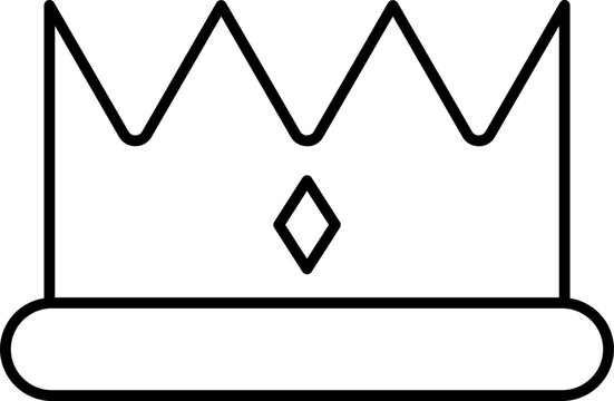 recommend clip art: Flat Style of Crown Icon in Black Outline.