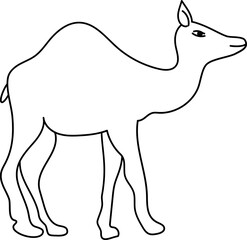 Outline Camel icon in flat style.