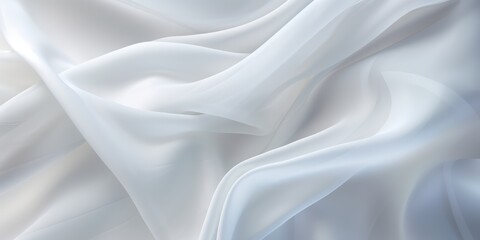 Obraz premium Abstract White silk fabric, weave of cotton or linen satin fabric lies texture background. 