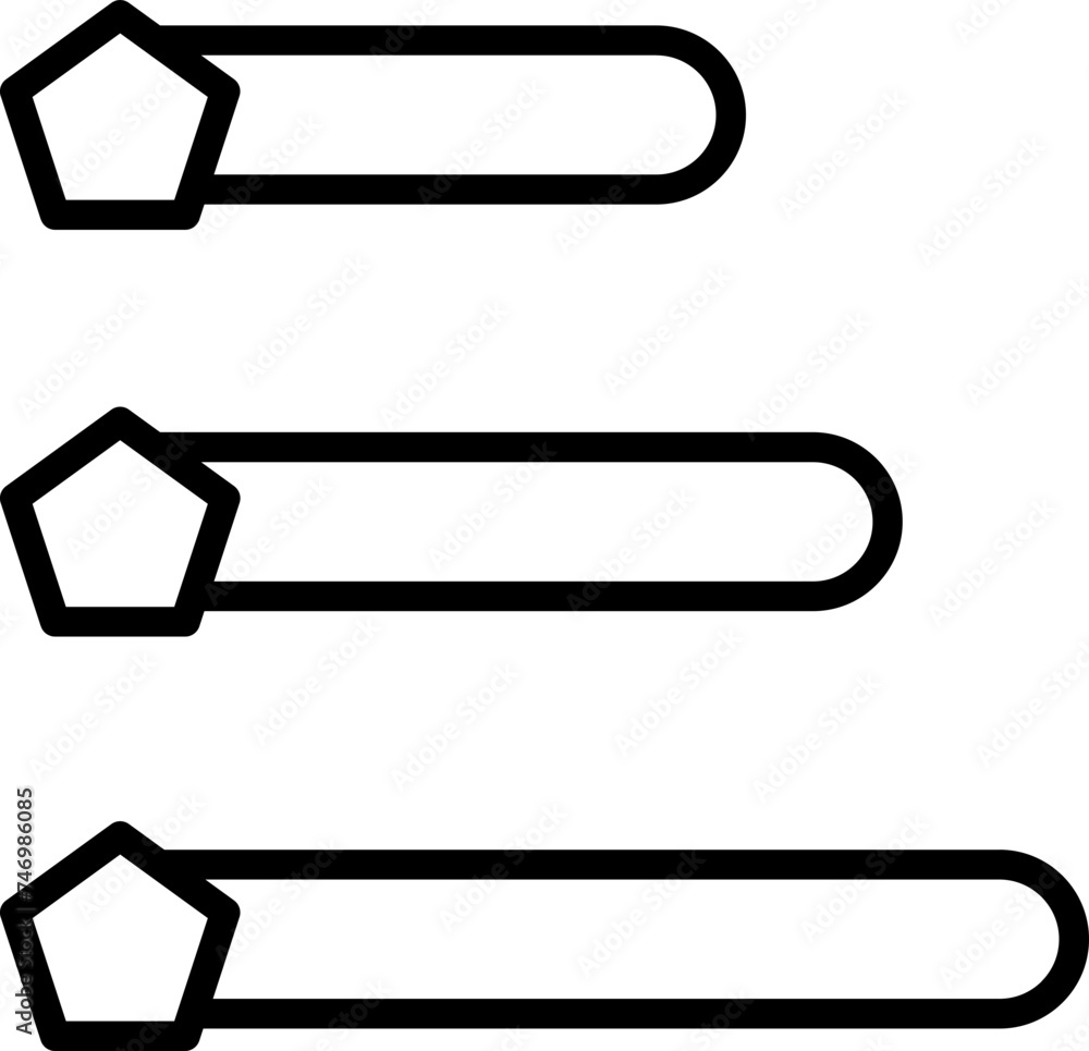 Poster three message option icon in line art.