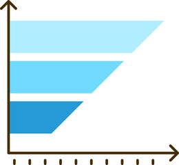 Bar Graph Chart icon in blue and black color.