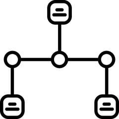 Line art illustration of Hierarchical icon.