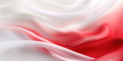Abstract white and Red silk fabric weave of cotton or linen satin fabric lies texture background.
