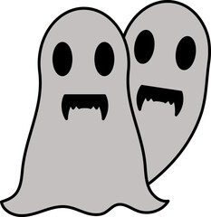 Vector Illustration of Two Ghost.