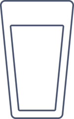 Illustration Of Drink Glass Icon In Linear Style.