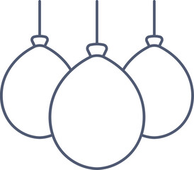 Balloons Icon Or Sign In Thin Line Style.
