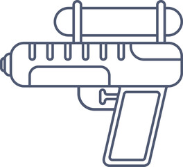 Illustration Of Water Gun Icon In Stroke Style.