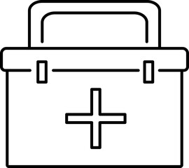 First Aid Box icon in thin line art.