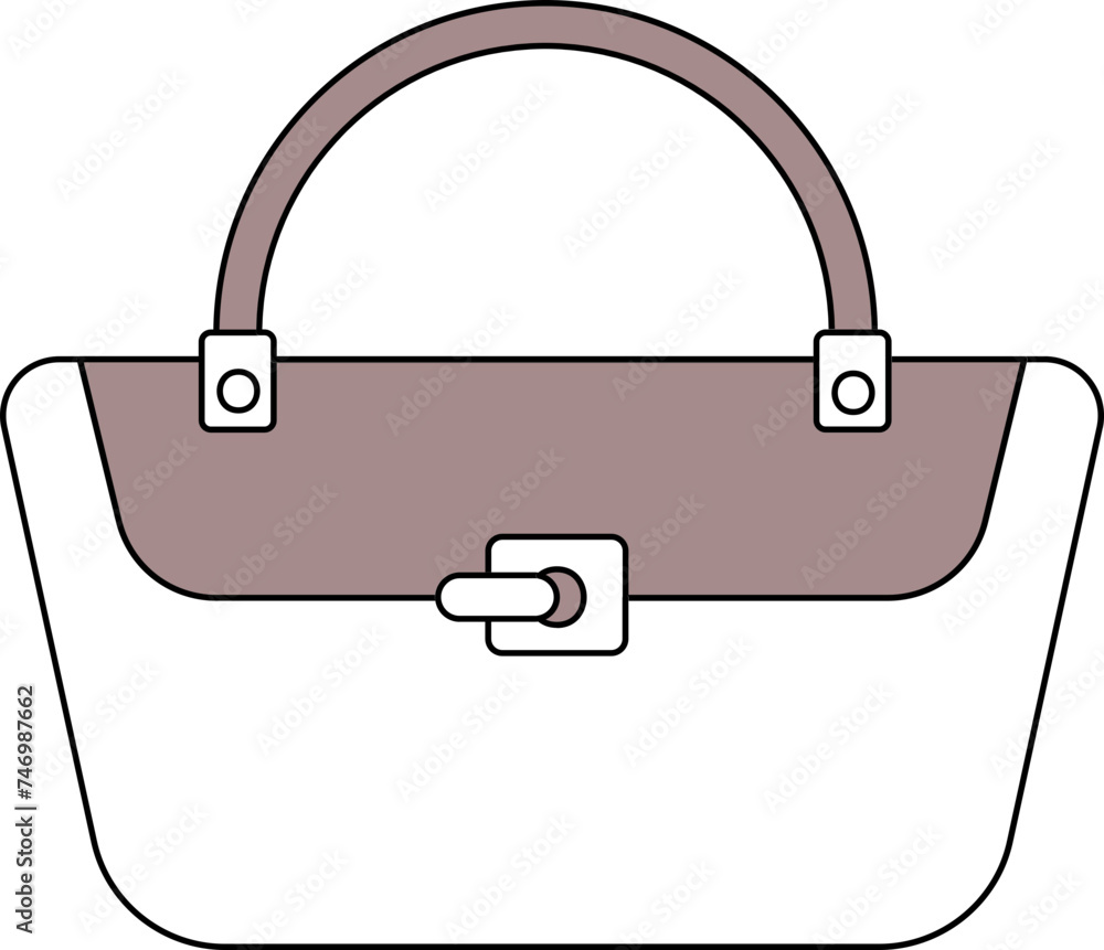 Wall mural Flat Style Purse Or Handbag Icon.