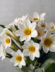 bouquet of white flowers HD 8K wallpaper Stock Photographic Image Generative AI