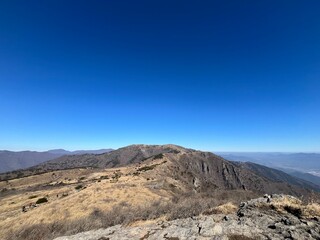 landscape with blue sky